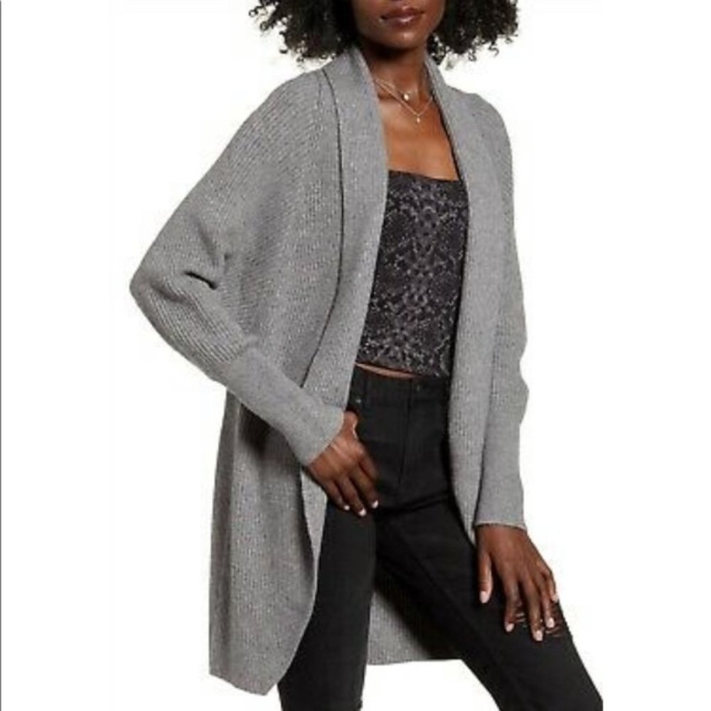 Cozy long dolman cardigan